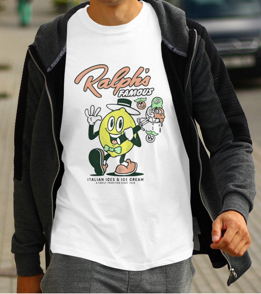 Ralph's Famous Italian Ices Ice Cream Family Tradition Since 1928 T-Shirt