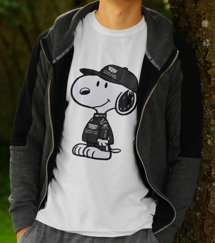 Snoopy Cadillac Formula 1 Team Racing Outfit T-Shirt