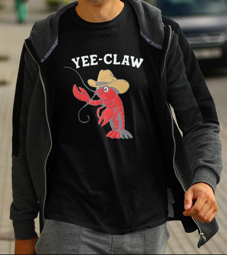Yee Claw Cowboy Lobster Embroidered Wrangler T-Shirt
