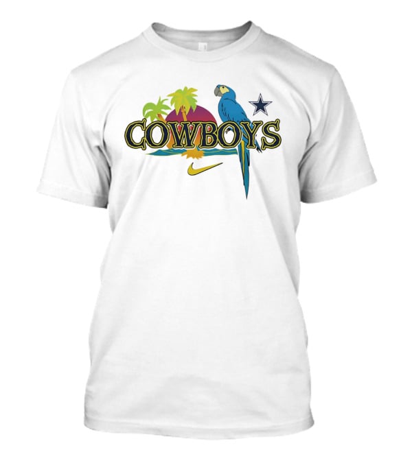 Cowboys Tropical Sunset Parrot Nike Star T-Shirt
