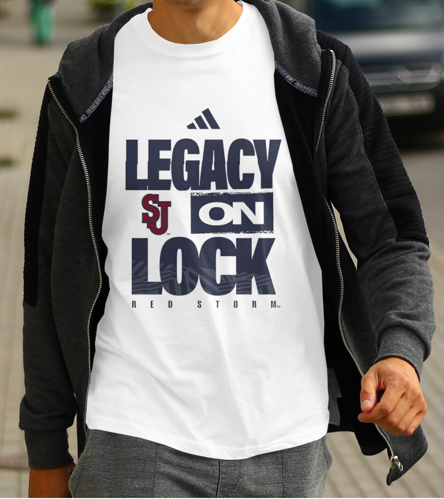St. John's Red Storm Adidas Legacy On Lock T-Shirt