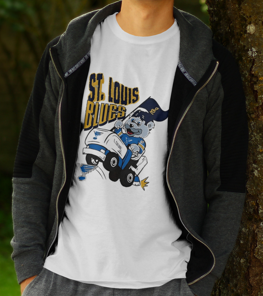 St Louis Blues Hockey Zamboni Bear Driving T-Shirt