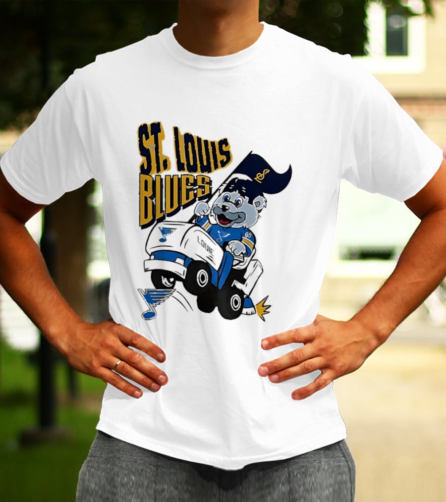St Louis Blues Hockey Zamboni Bear Driving T-Shirt