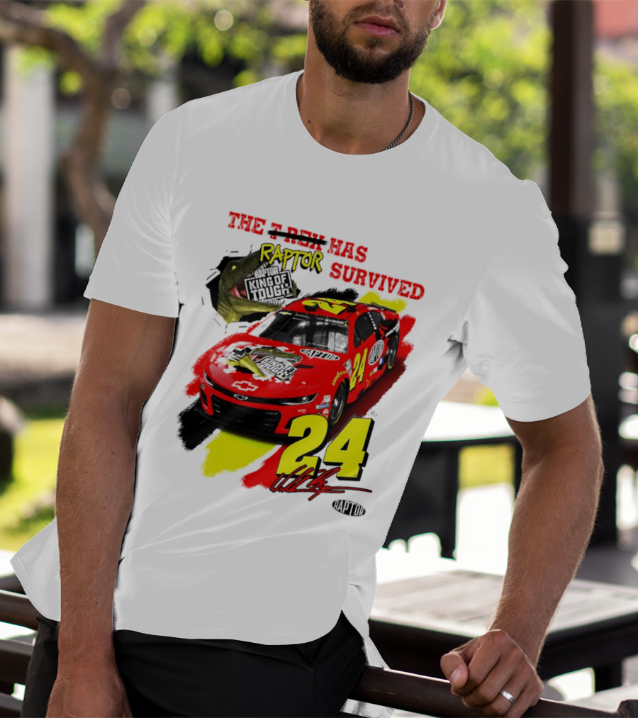 William Byron 24 NASCAR Chevrolet Camaro Raptor Survived King Of Tough T-Shirt