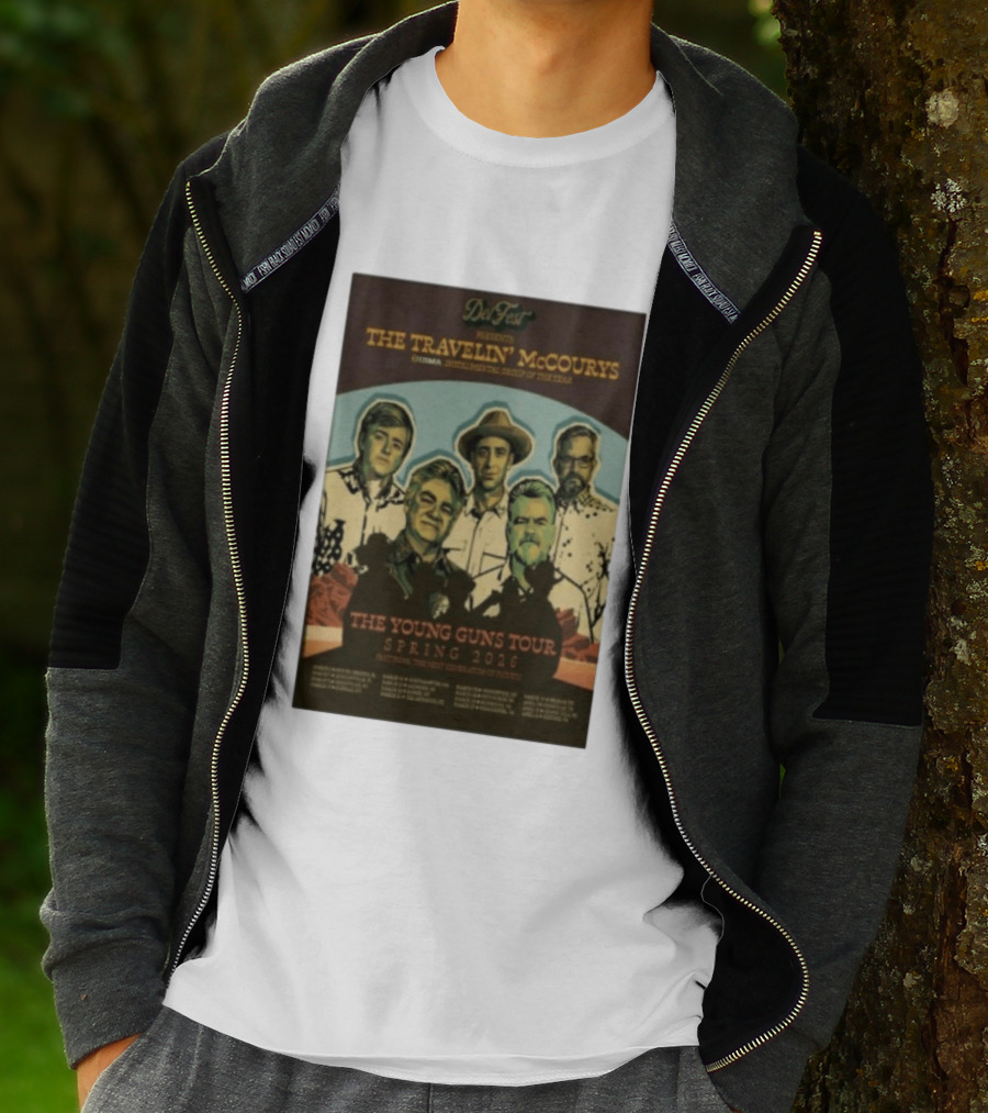 DelFest Presents The Travelin' McCourys IBMA Instrumental Group Of The Year The Young Guns Tour Spring 2026 Featuring The Next Generation Of Pickers T-Shirt