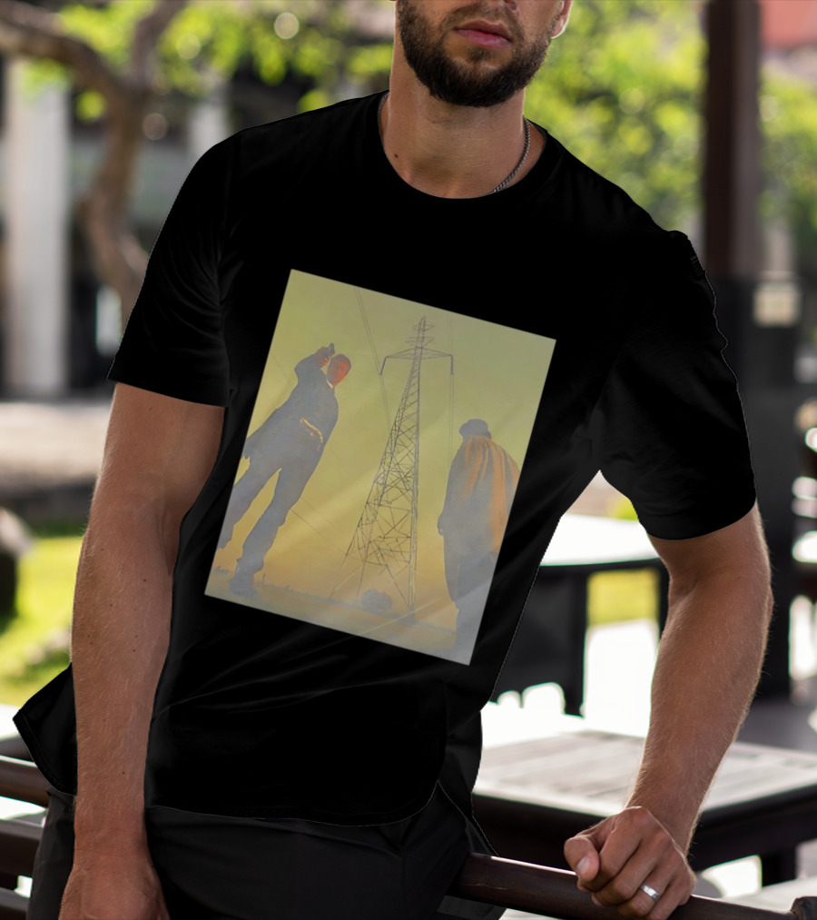Brad Pitt Se7en Movie Scene With Gunpoint And Power Lines T-Shirt
