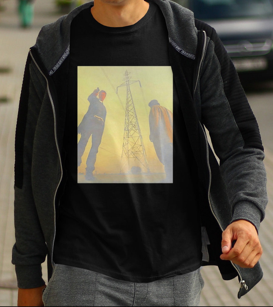 Brad Pitt Se7en Movie Scene With Gunpoint And Power Lines T-Shirt