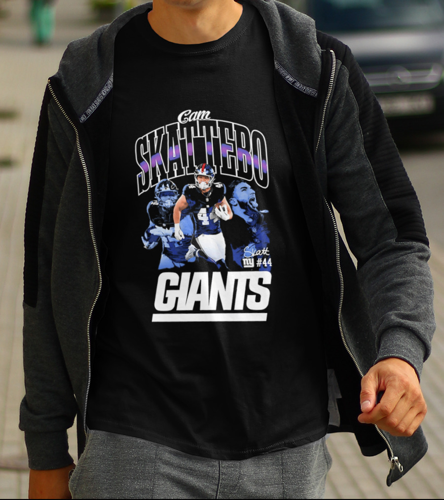Giant Skattebo Giants Football Blue Sports Team #34 T-Shirt
