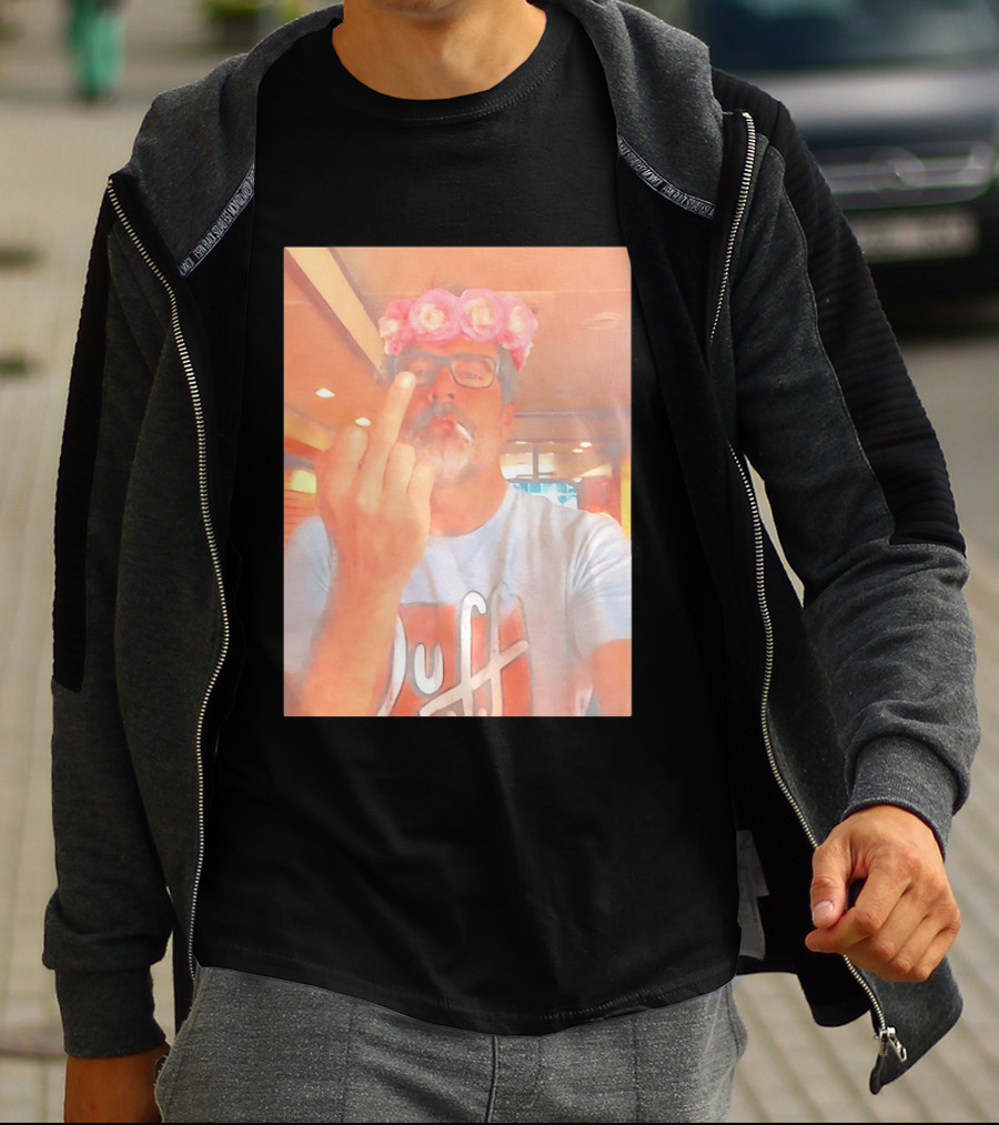 Jeffrey Dean Morgan The Walking Dead Negan Roses And The Middle Finger T-Shirt