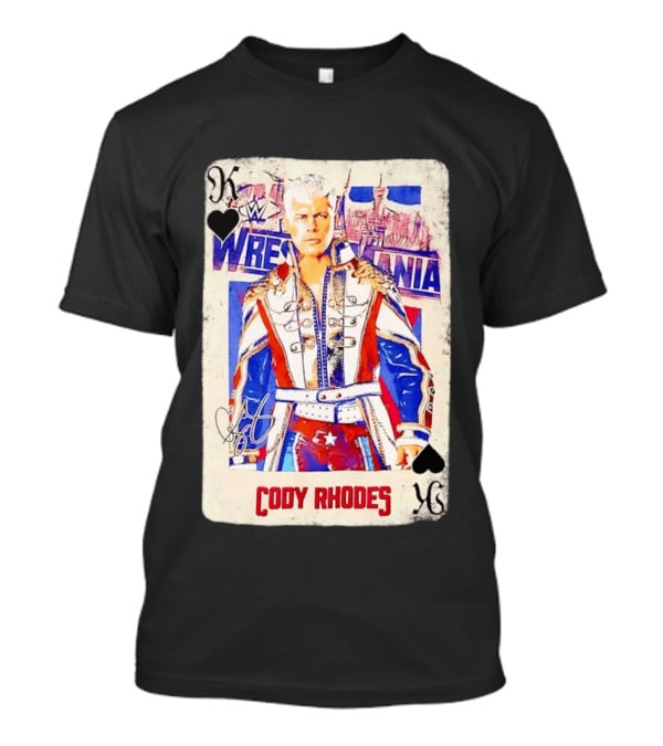 WrestleMania Cody Rhodes The American Nightmare WWE Playing Card T-Shirt