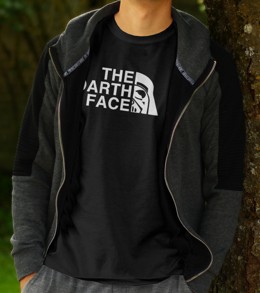The Darth Face Half Helmet Jedi Sith T-Shirt