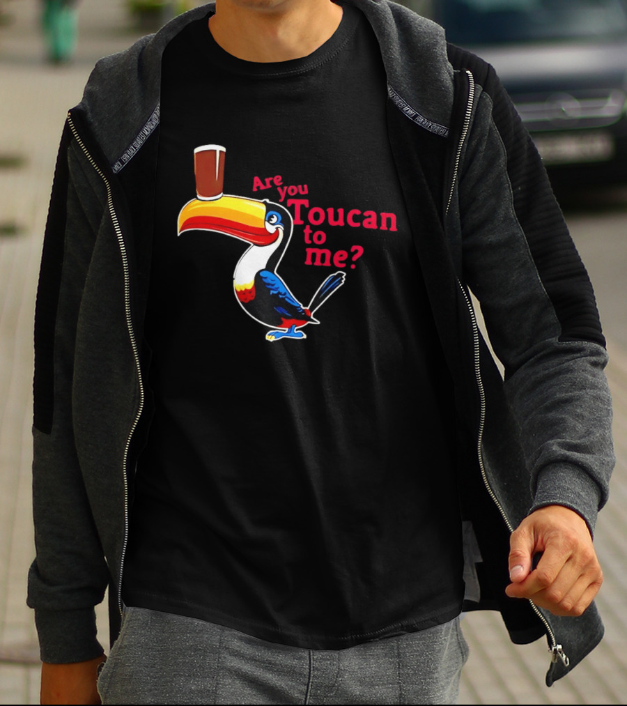 Are You Toucan To Me Toucan Holding Coffee Glass T-Shirt