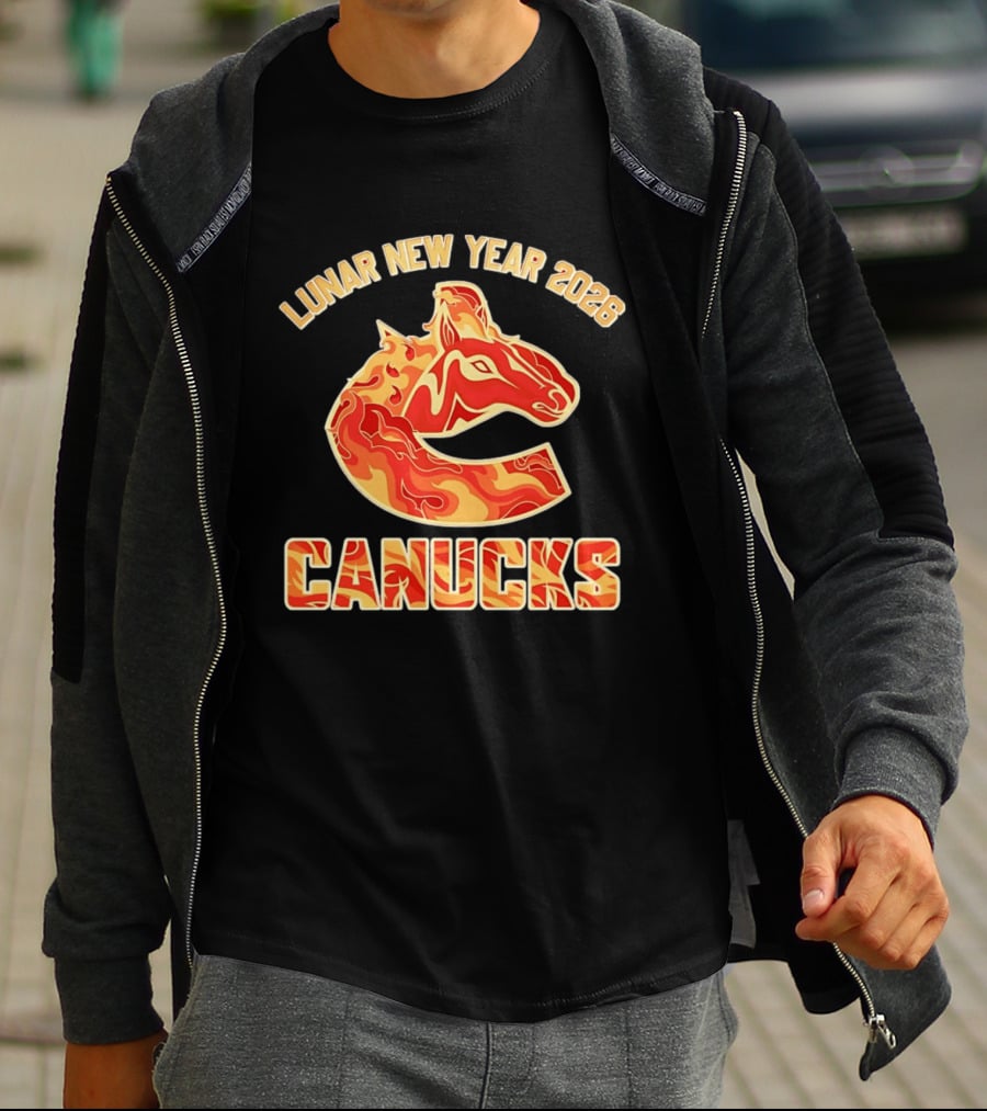Lunar New Year 2026 Vancouver Canucks Horse T-Shirt