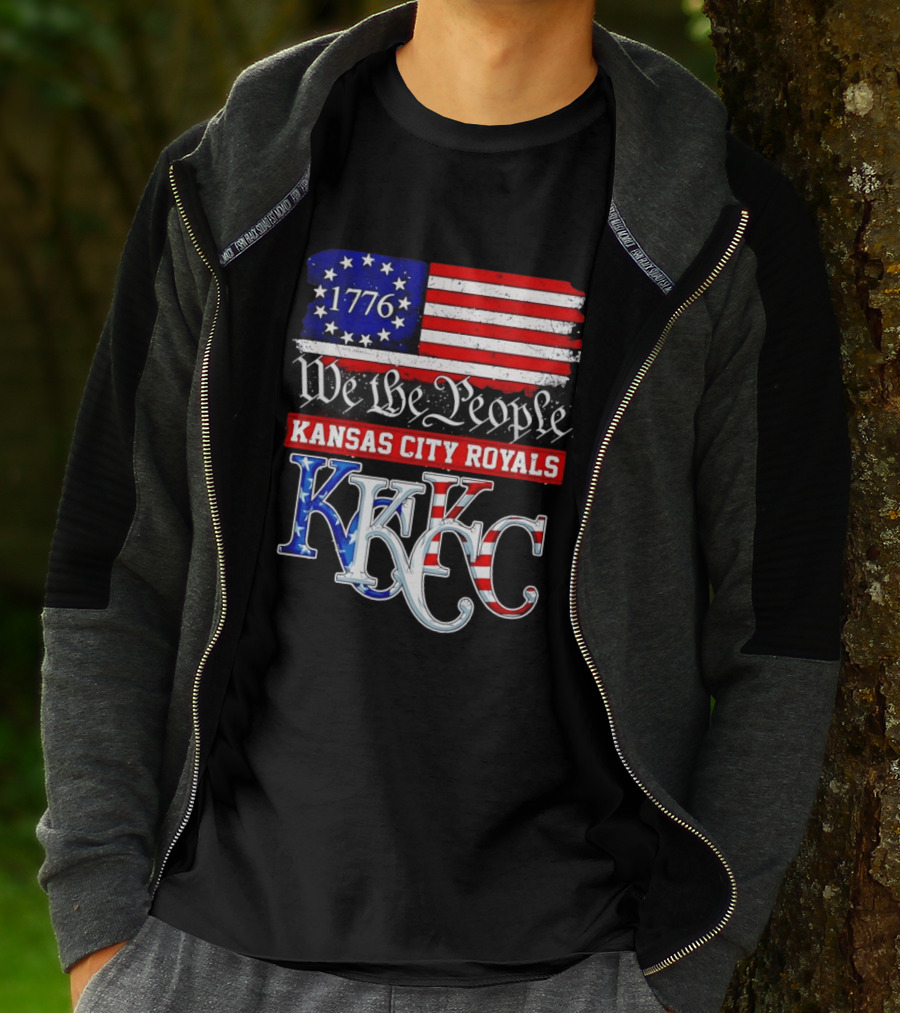 1776 We The People Kansas City Royals USA Flag KC T-Shirt