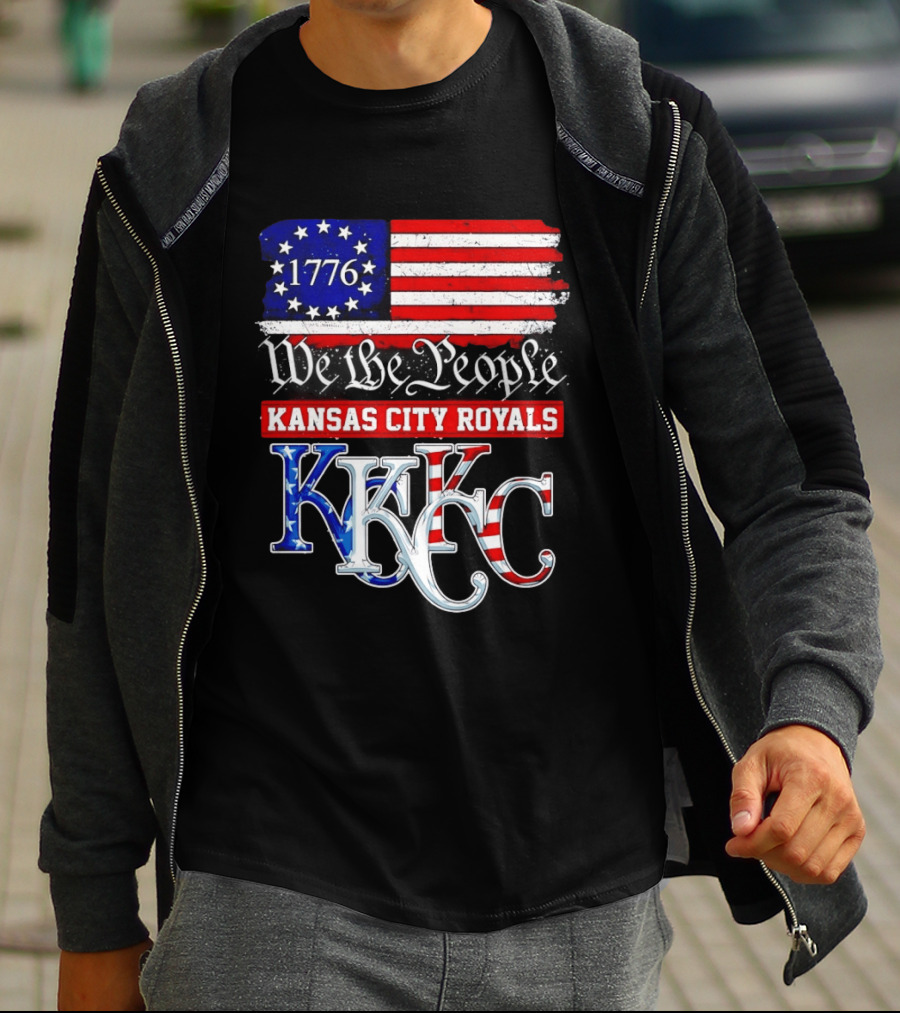 1776 We The People Kansas City Royals USA Flag KC T-Shirt