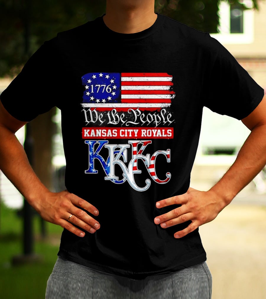 1776 We The People Kansas City Royals USA Flag KC T-Shirt
