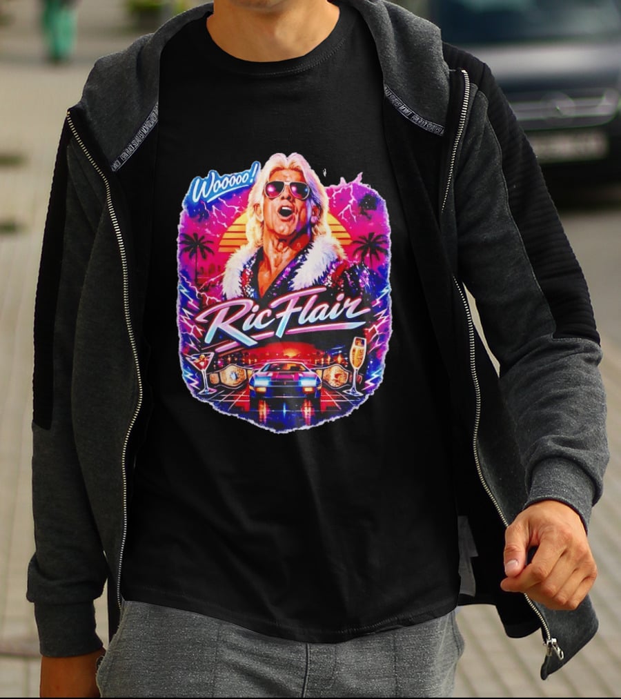 Ric Flair 80s Retro Style Woo Wrestling Legend Vintage Vibes T-Shirt