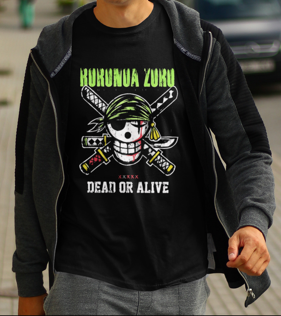 Roronoa Zoro Skull Three Swords Dead Or Alive T-Shirt