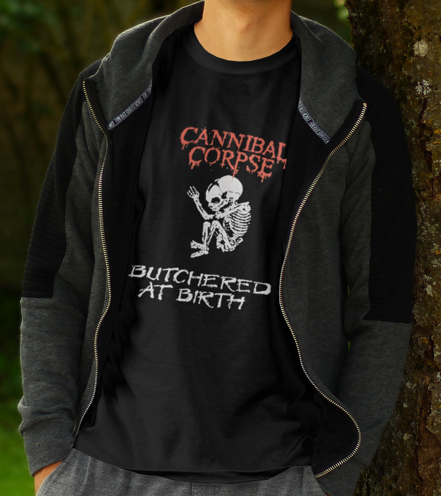 Cannibal Corpse Butchered At Birth Skeleton T-Shirt