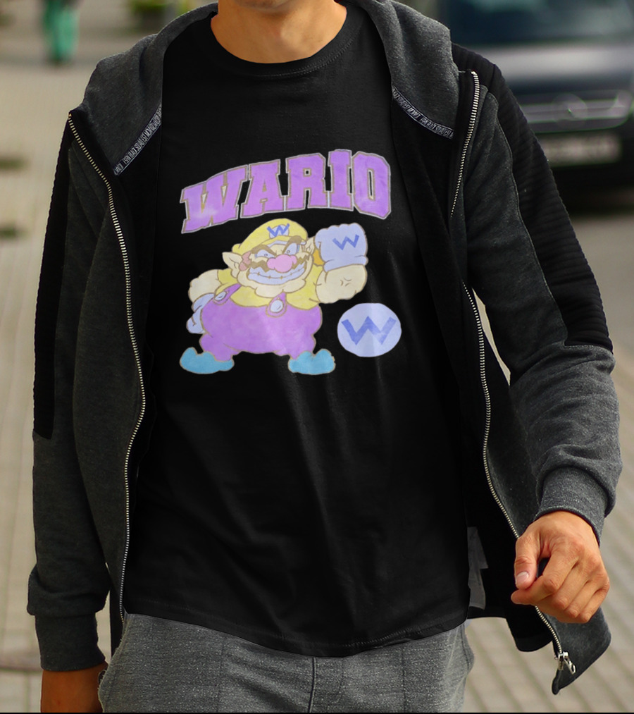 Wario Character With Purple T-Shirt