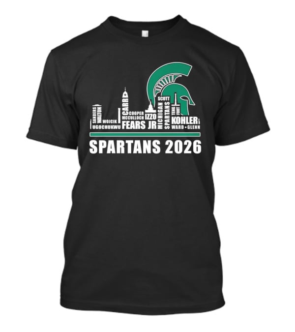 Michigan State Spartans Skyline 2026 Kohler Scott Fears Jr Walker T-Shirt