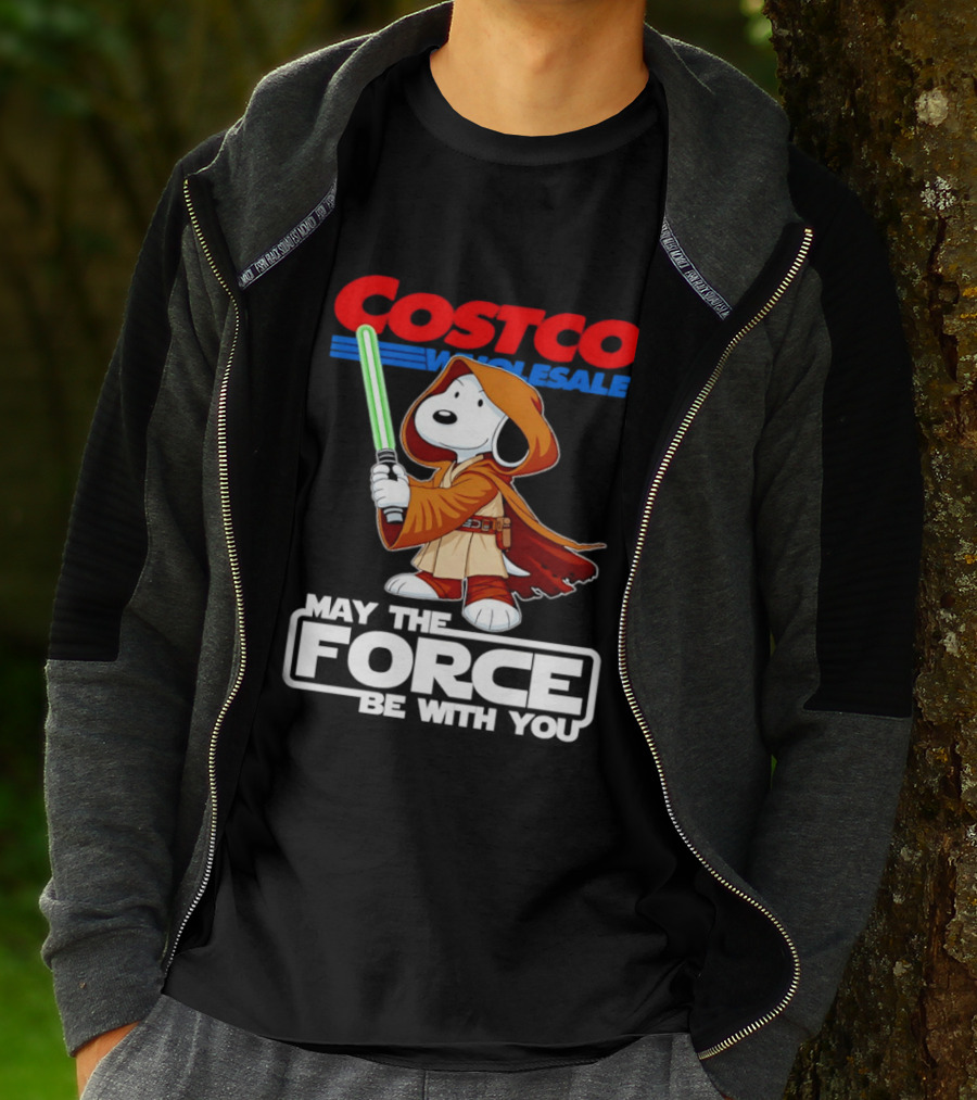 Snoopy Costco Wholesale May The Force Be With You Star Wars Jedi Lightsaber T-Shirt