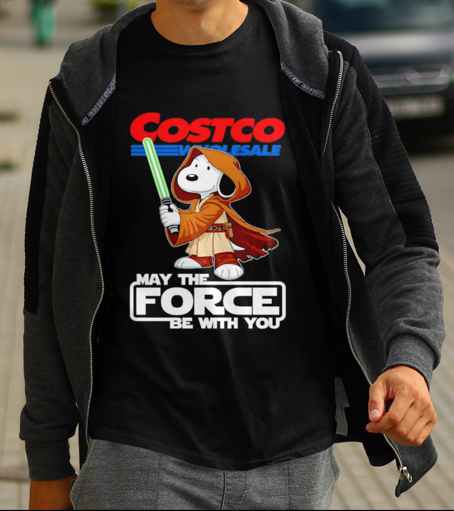 Snoopy Costco Wholesale May The Force Be With You Star Wars Jedi Lightsaber T-Shirt