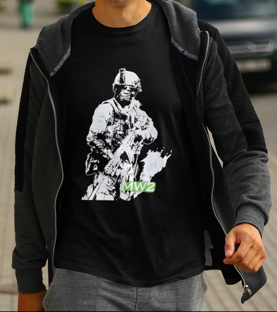 MW2 Modern Warfare Soldier Tactical Artwork Pixel T-Shirt