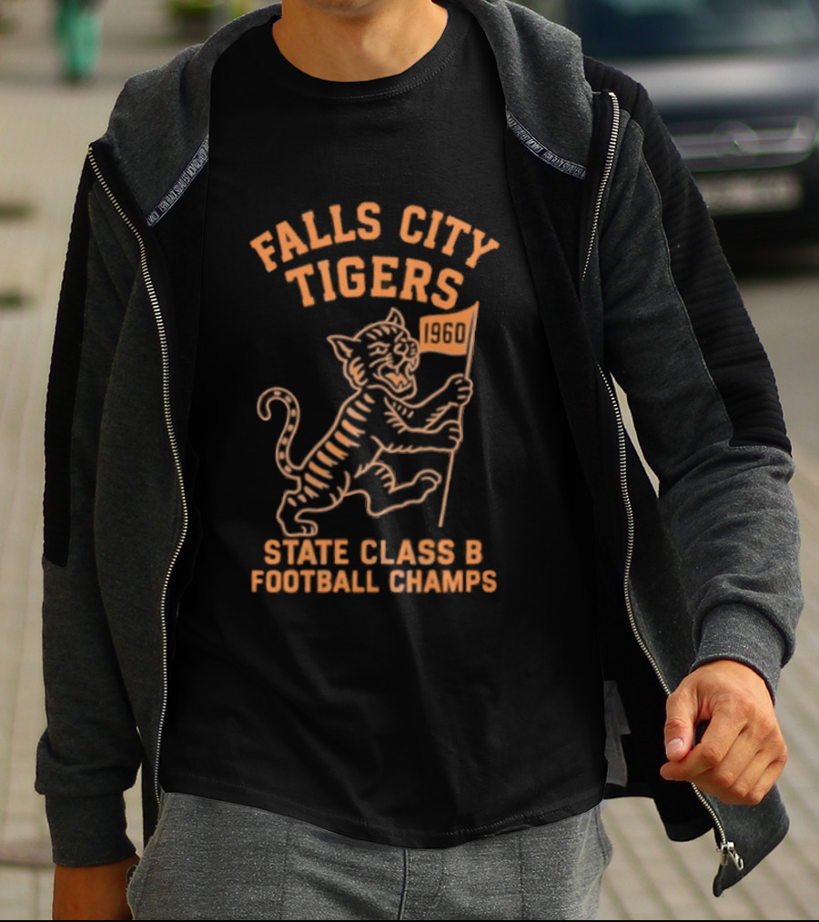 Falls City Tigers State Class B Football Champs Flag 1960 T-Shirt