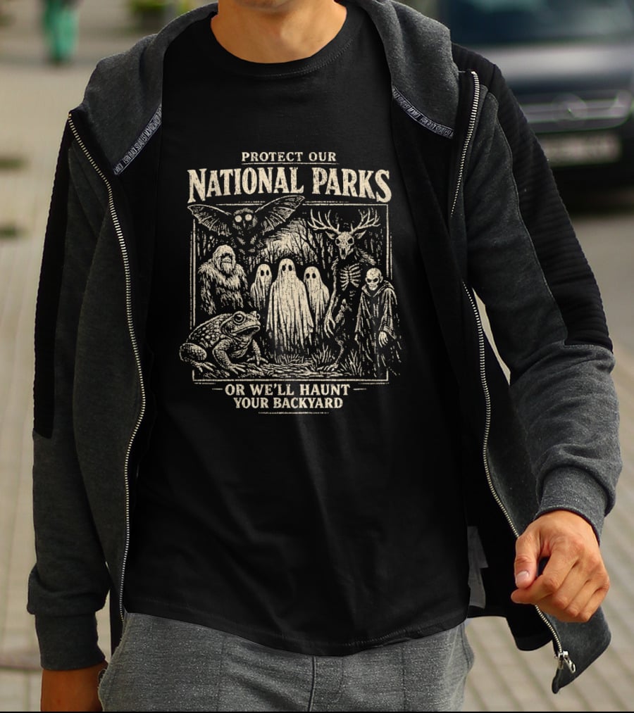 Protect Our National Parks Haunted Animal Spirits Threaten Your Backyard T-Shirt