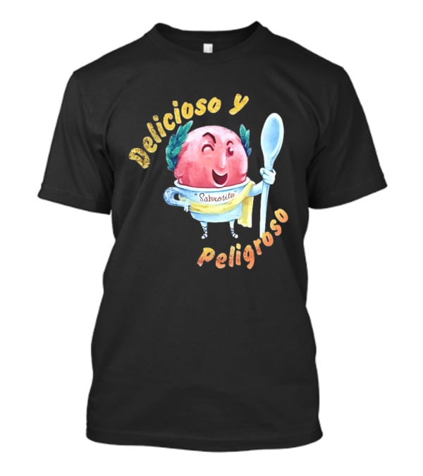 Delicioso Y Sabrosito Peligroso Helado Sonriente Dibujos Animados Cucharón T-Shirt
