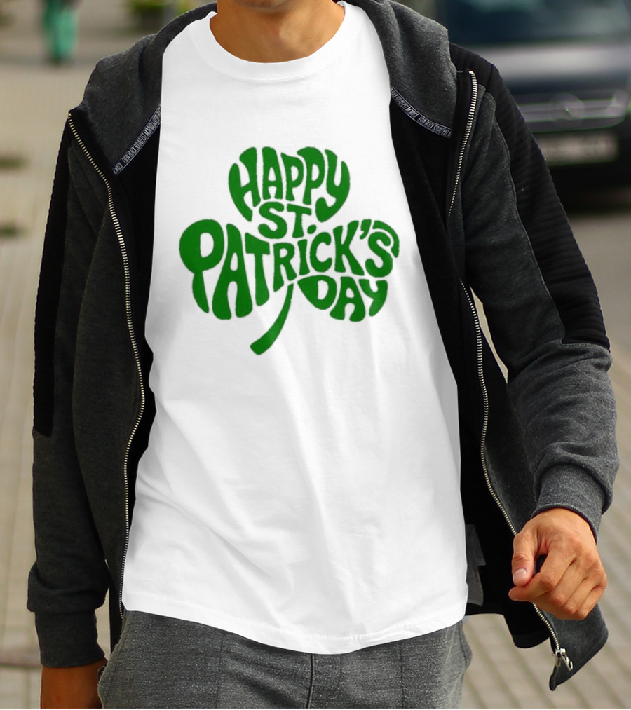 Happy St. Patrick's Day Green Clover Shamrock Celebration T-Shirt