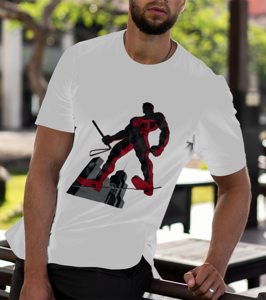 Daredevil Marvel Red Superhero Cityscape T-Shirt