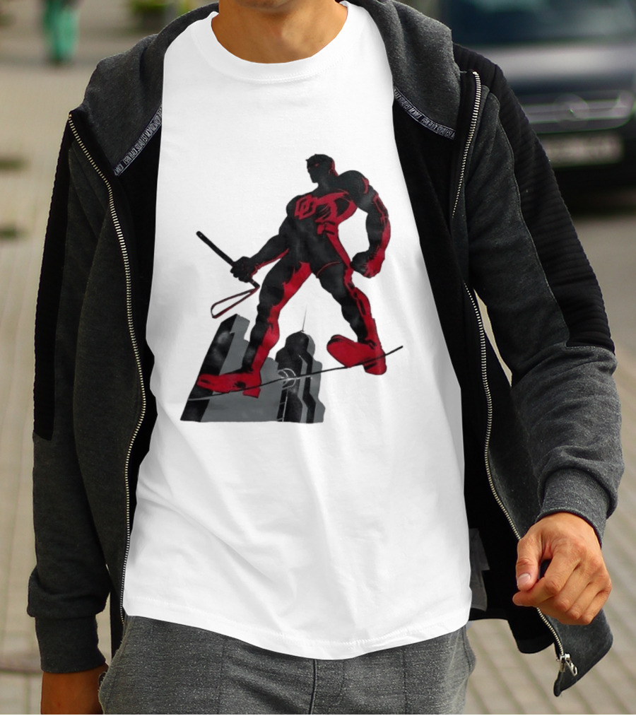 Daredevil Marvel Red Superhero Cityscape T-Shirt
