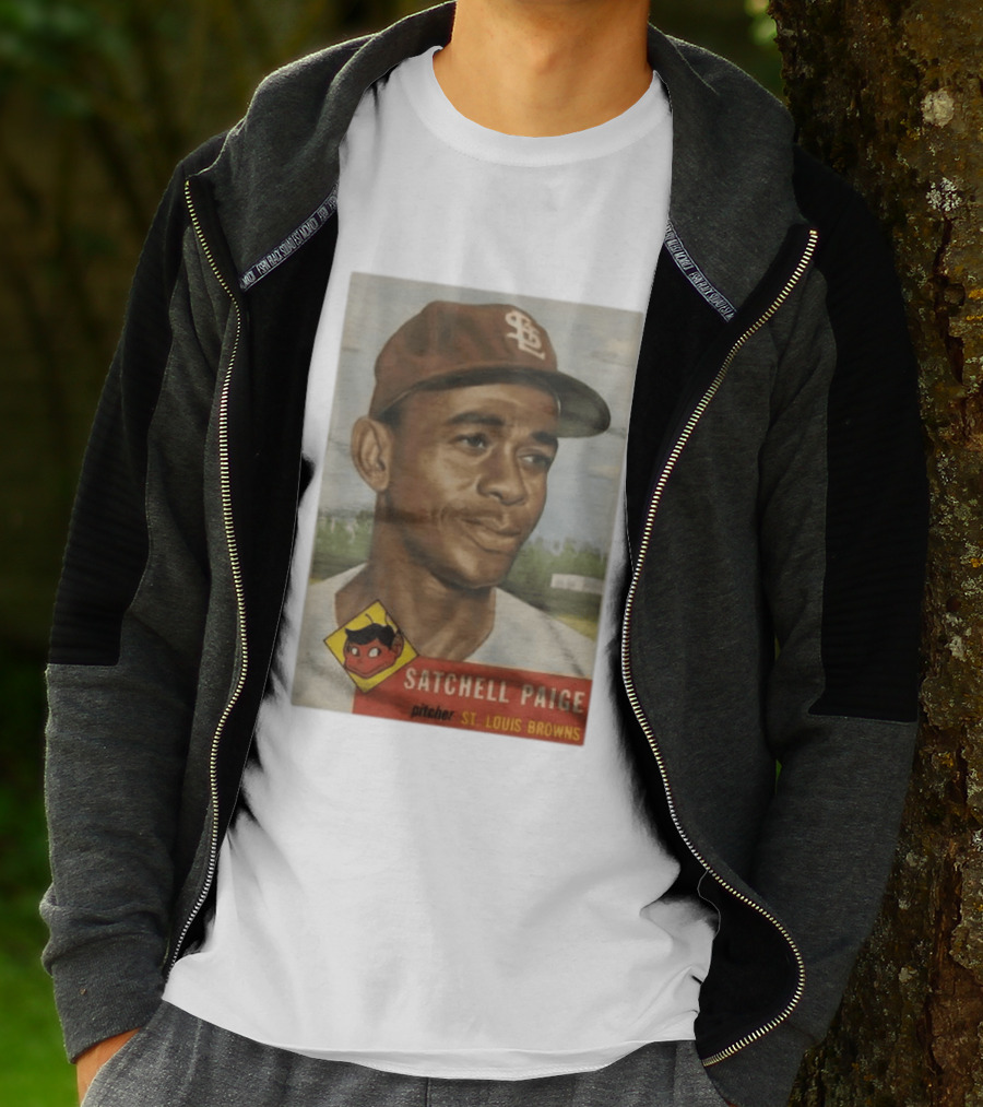 Satchell Paige St. Louis Browns Pitcher Vintage Baseball Card T-Shirt