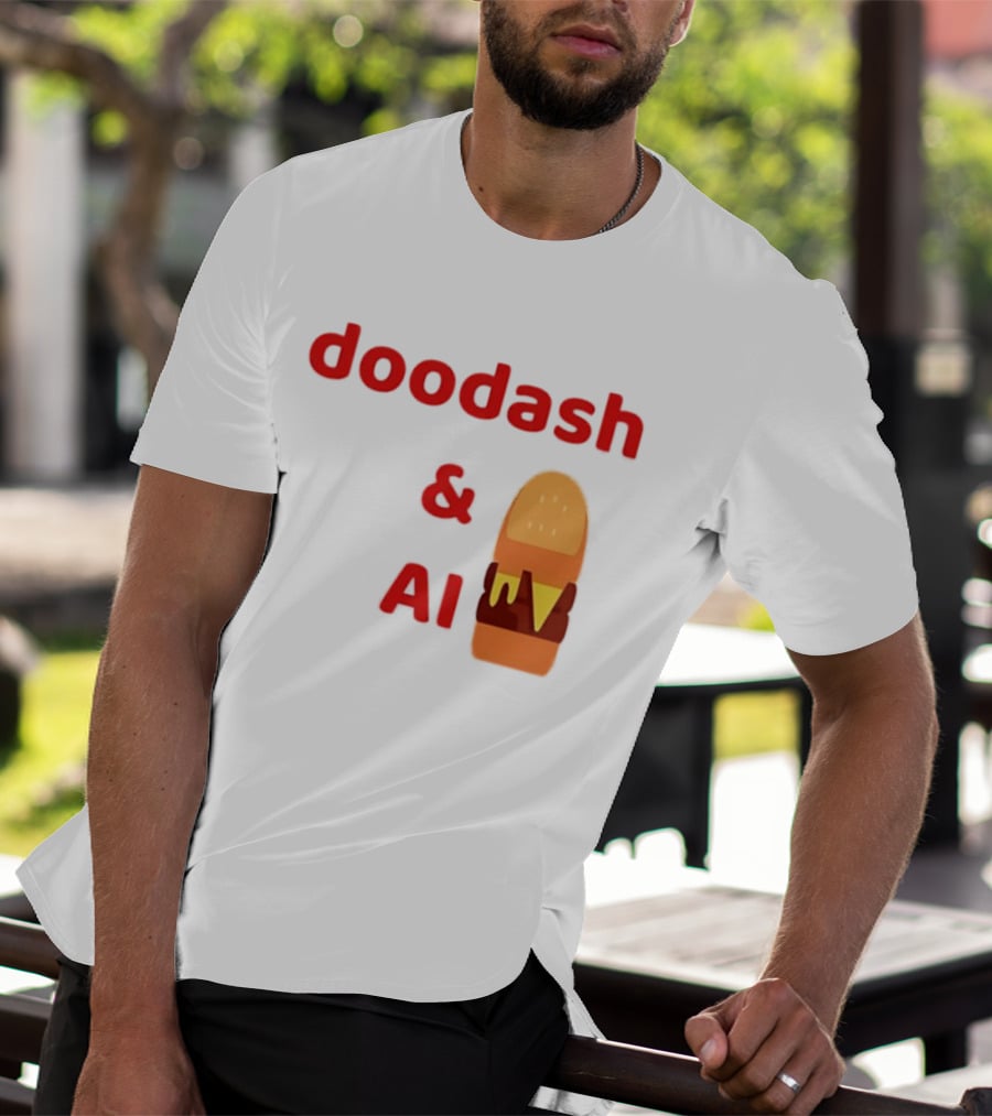Doodash AI Burger Fast Food Delivery T-Shirt