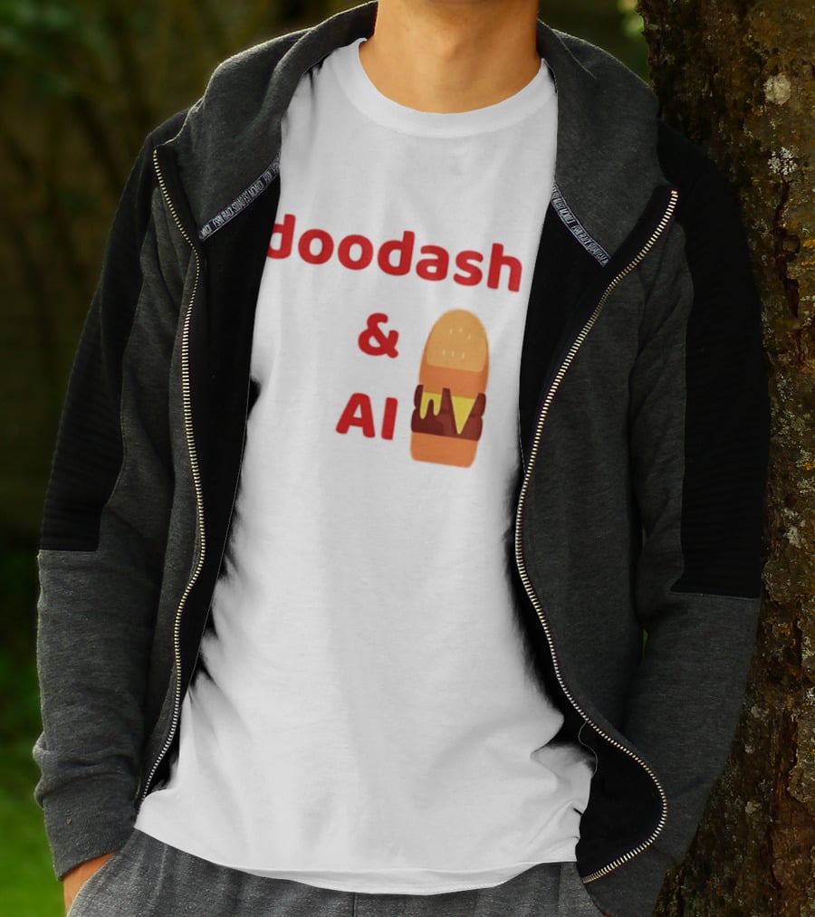 Doodash AI Burger Fast Food Delivery T-Shirt