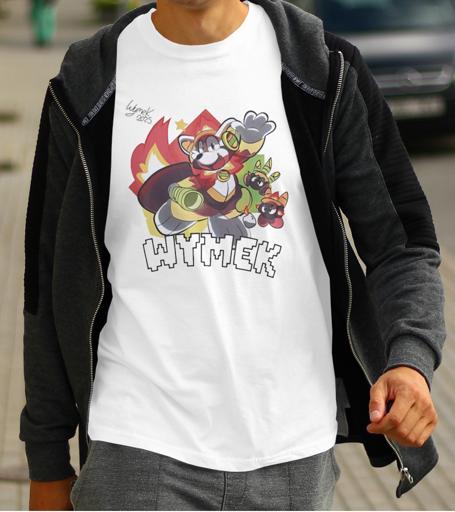 Wymek 2025 Hedgehog Character With Vibrant Colors And Companions T-Shirt