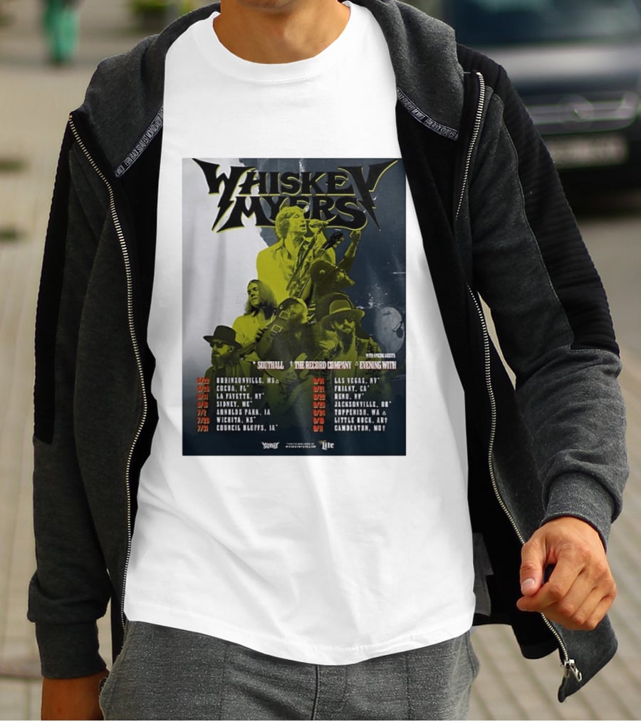 Whiskey Myers 2026 Tour North America Dates With Southall And The Record Company T-Shirt