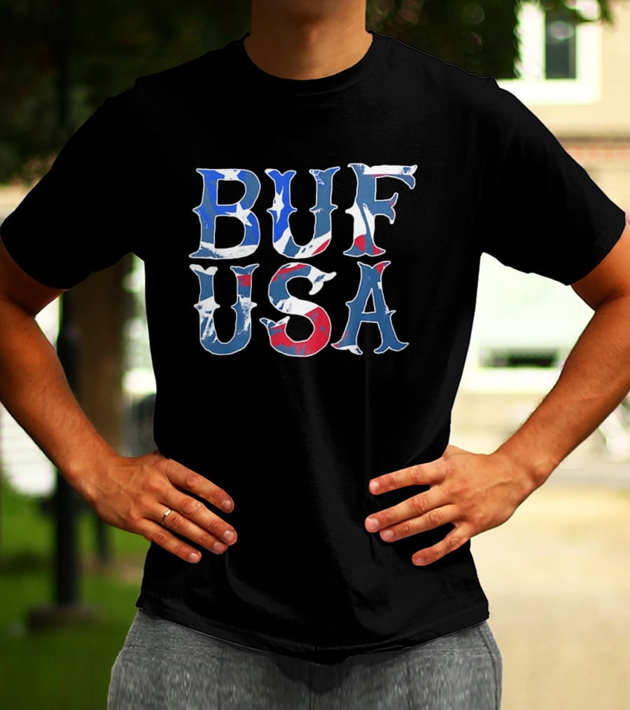 BUF USA American Flag Colors Buffalo Bills T-Shirt