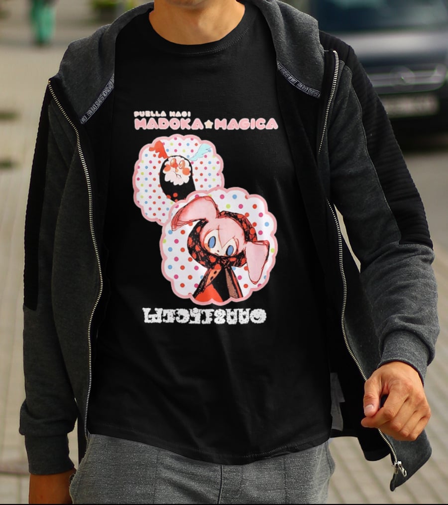 Puella Magi Madoka Magica Cute Kawaii Kyubey Quilt T-Shirt