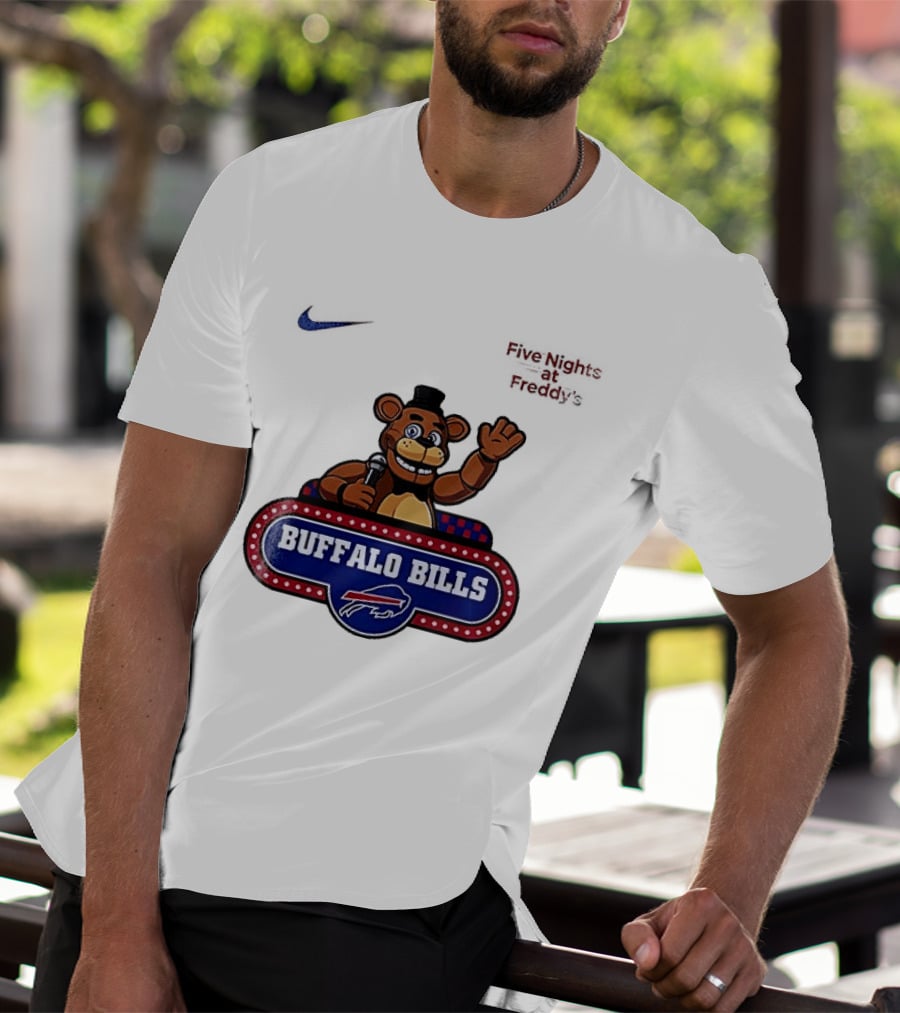 Buffalo Bills Five Nights At Freddy's Freddy Fazbear Collaboration T-Shirt