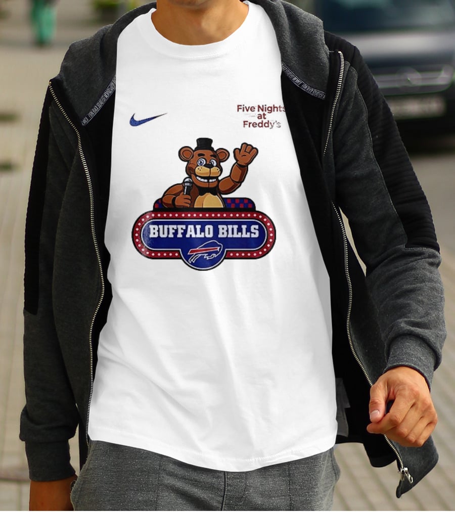 Buffalo Bills Five Nights At Freddy's Freddy Fazbear Collaboration T-Shirt