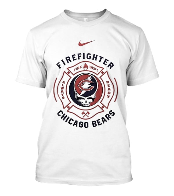 Nike Firefighter Chicago Bears Grateful Dead Collaboration T-Shirt
