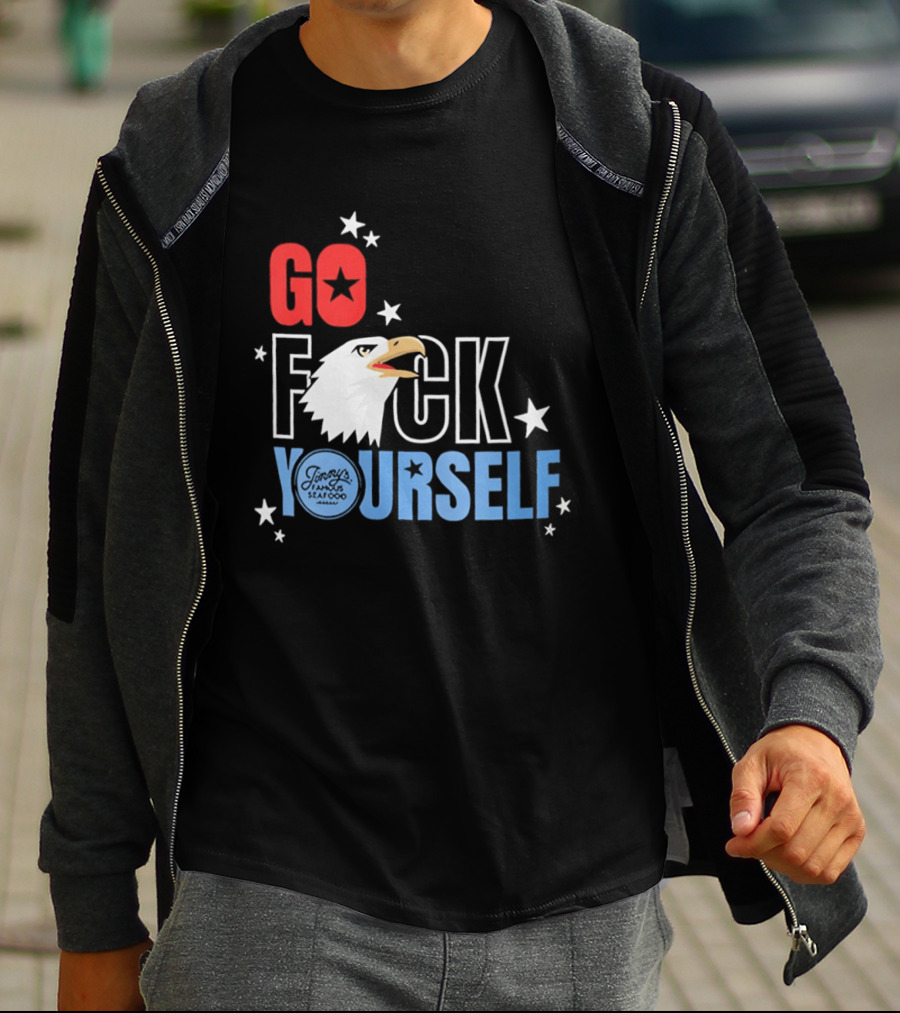 Go Fck Yourself Eagle Star Patriotic Humor T-Shirt