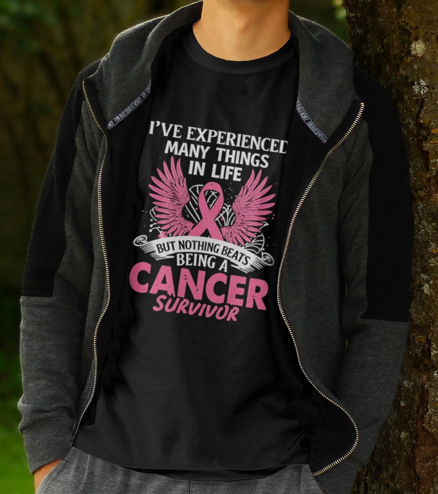 I've Experienced Many Things In Life Pink Ribbon Wings Cancer Survivor T-Shirt