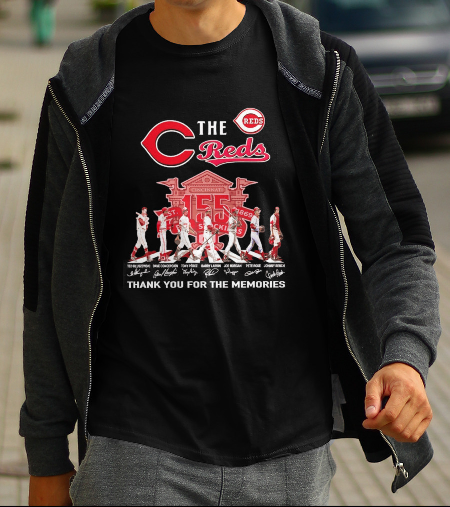 Cincinnati Reds Abbey Road 150th Anniversary Thank You For The Memories T-Shirt