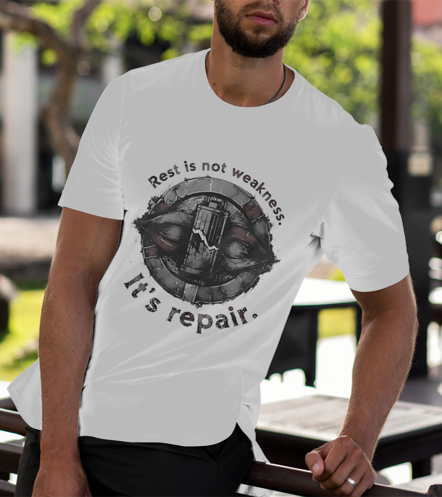 Rest Is Not Weakness It's Repair Empowerment Motivational Message T-Shirt