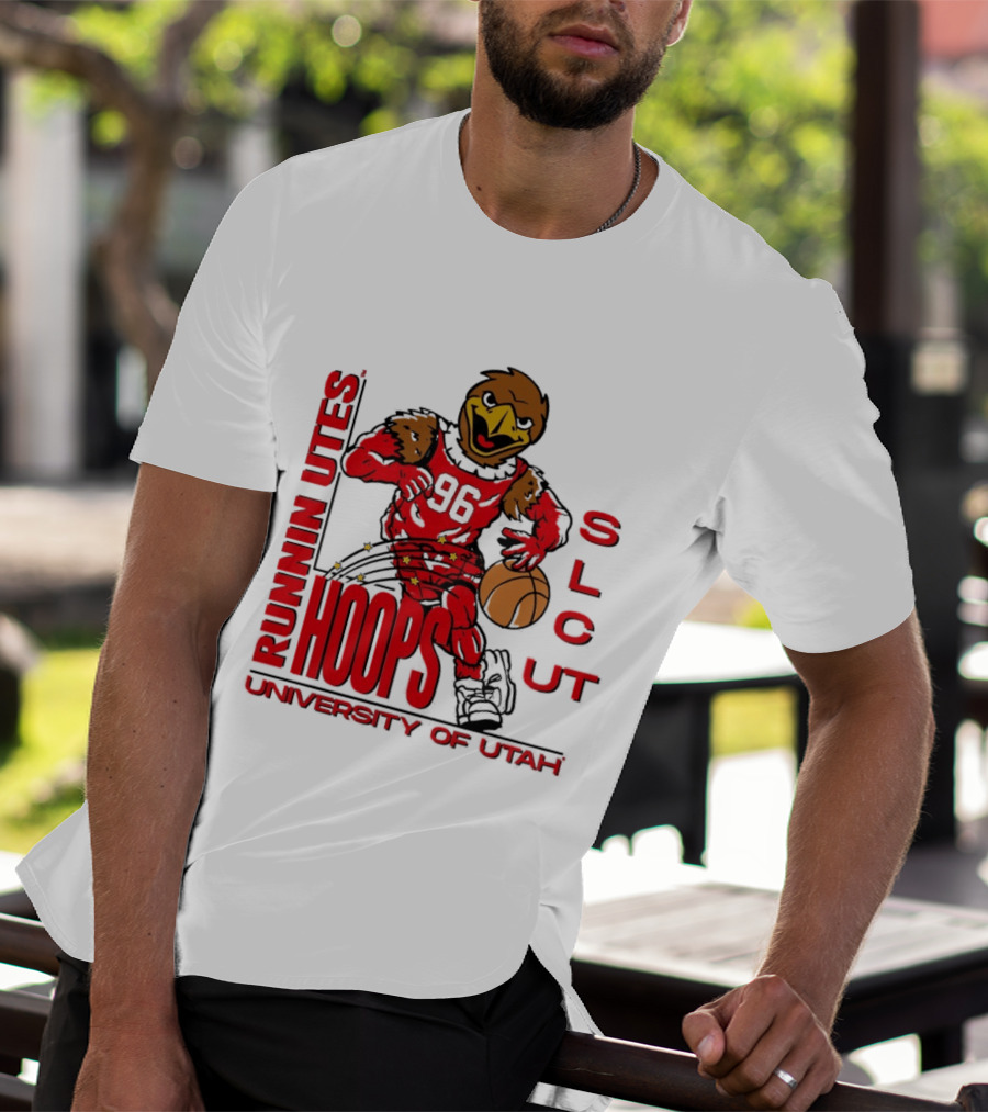 Runnin Utes Hoops SLcut University Of Utah Basketball Bird T-Shirt