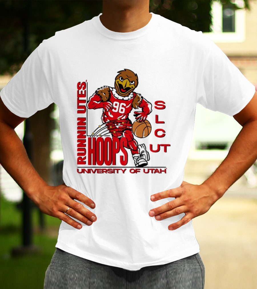 Runnin Utes Hoops SLcut University Of Utah Basketball Bird T-Shirt